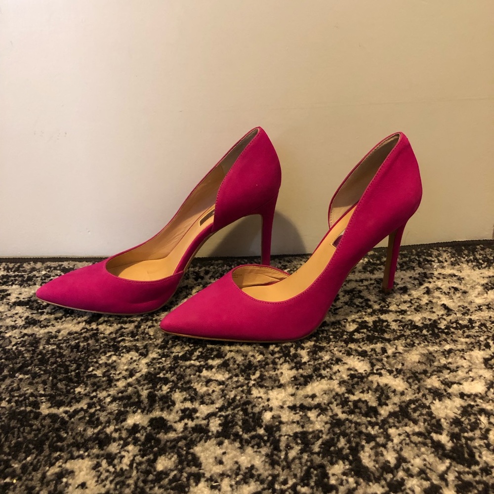 INC Hot Pink Pointed Heels - Picture 2 of 6